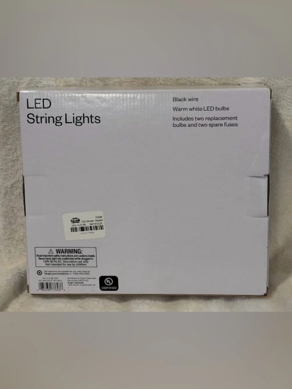 Target Warm White Woven Rattan String Lights